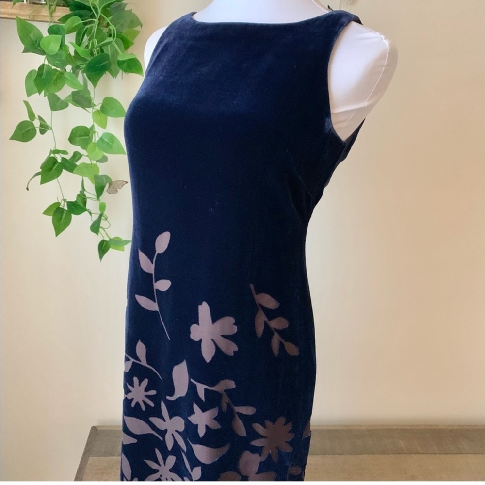Blue Velvet Dress